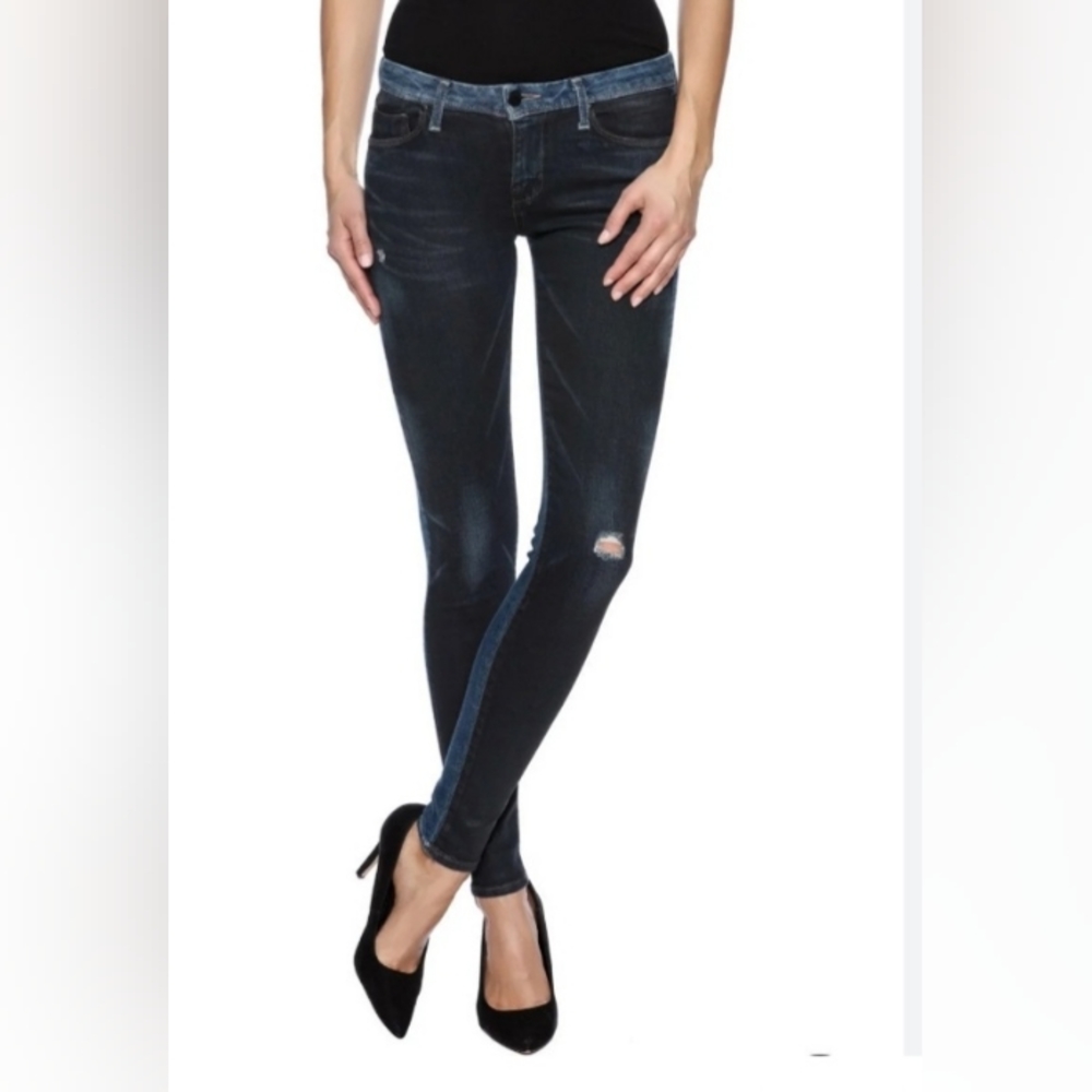 Fidelity Denim Mila Mid Rise Ankle Slim Hellcat Sun King  Size 24" Waist  26"